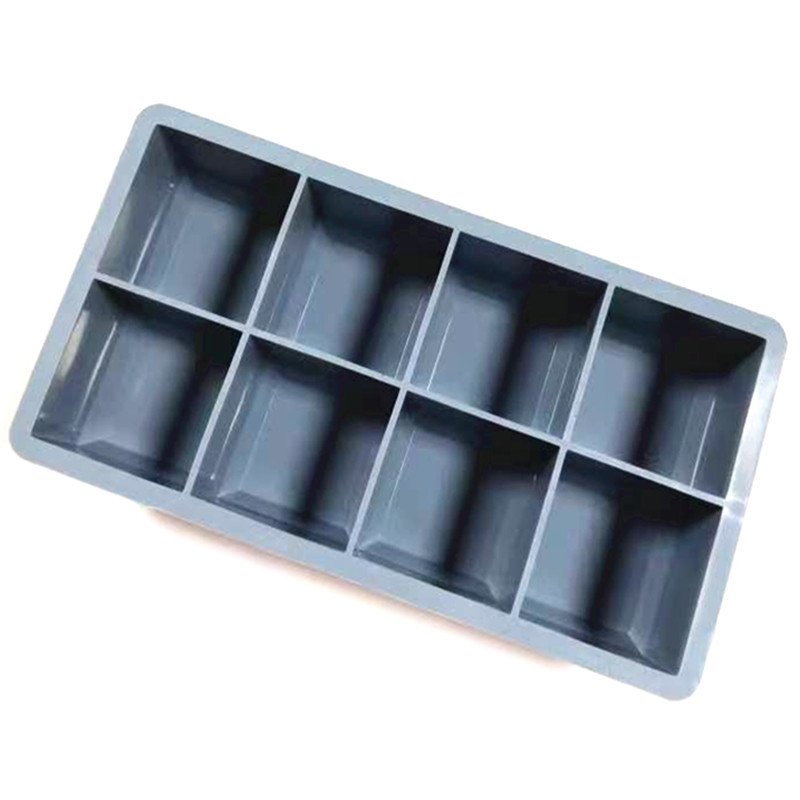 Large Square Silicone Ice Cube Tray – 8 Grid BPA-Free Mould for Whiskey, Cocktails & More