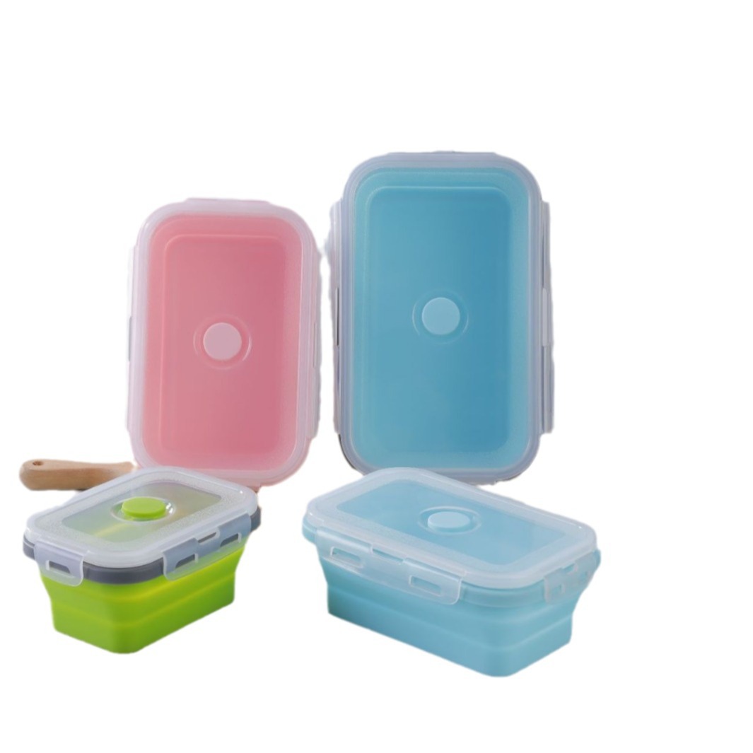 Collapsible Silicone Food Storage Container Set – Airtight & Space-Saving Bowls with Lids