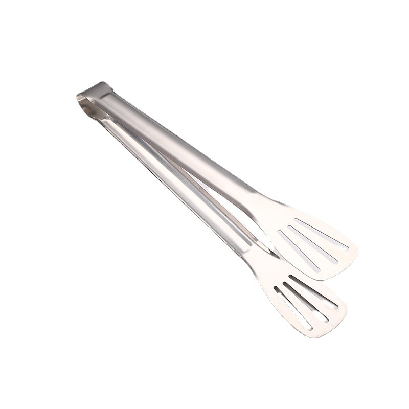 Stainless Steel Slotted Food Tongs – Heavy Duty Kitchen & BBQ Serving Tongs, Anti-Slip Grip