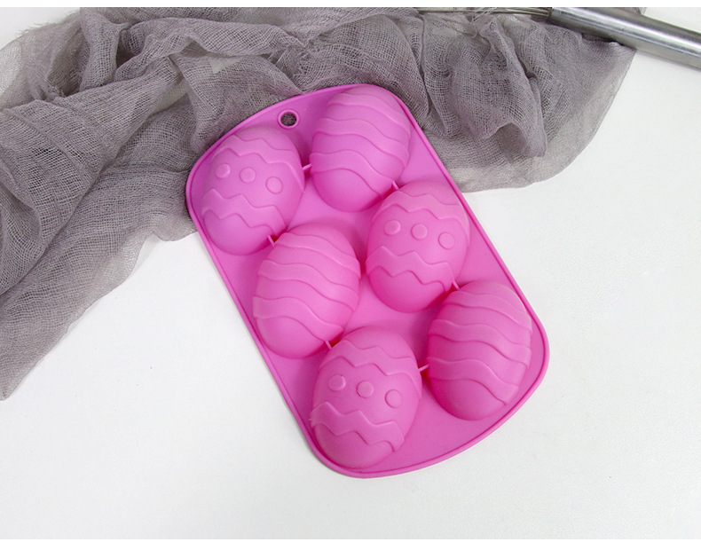 Easter Egg Silicone Mold – 6-Cavity Non-Stick Tray for Chocolate, Candy, Ice, Soap