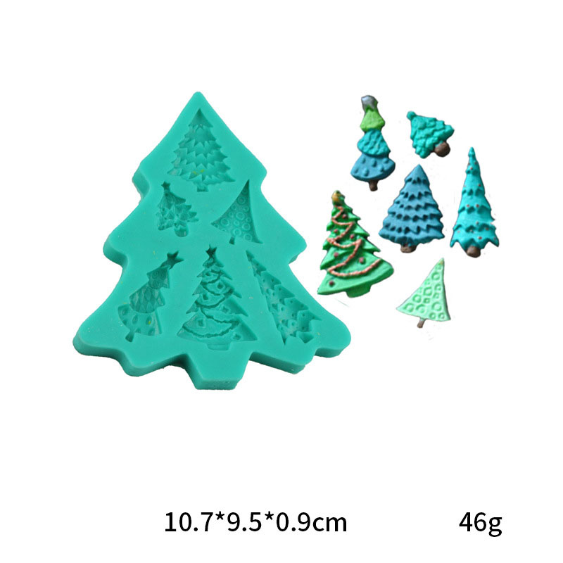 Christmas Silicone Mold – Santa, Reindeer, Snowman & Stocking Shapes for Chocolate, Fondant, and Baking