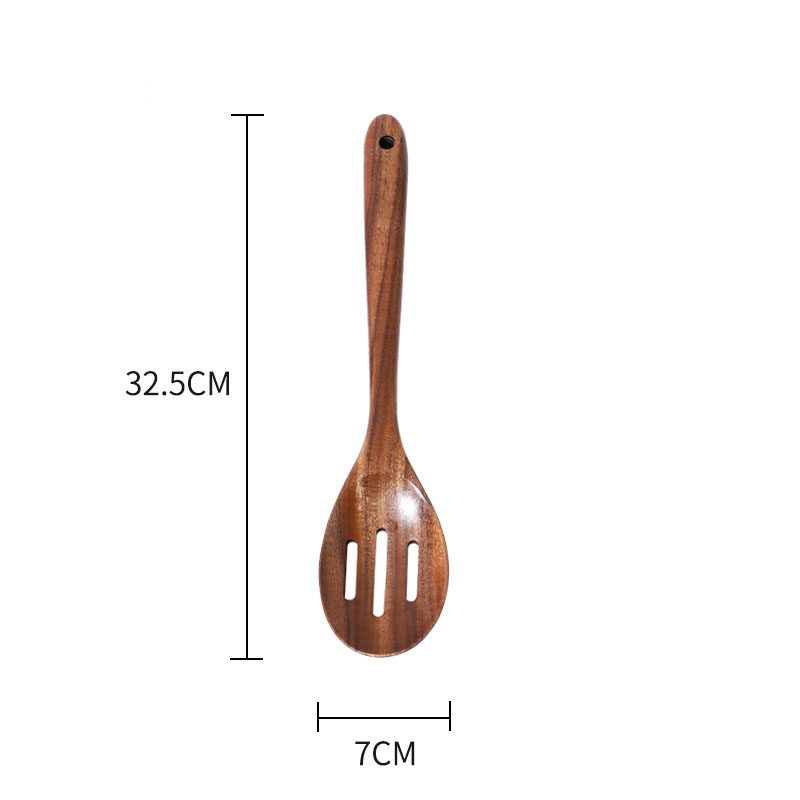 Natural Wooden Cooking Utensils Set – 4-Piece Nonstick Kitchen Spoon & Spatula Tools