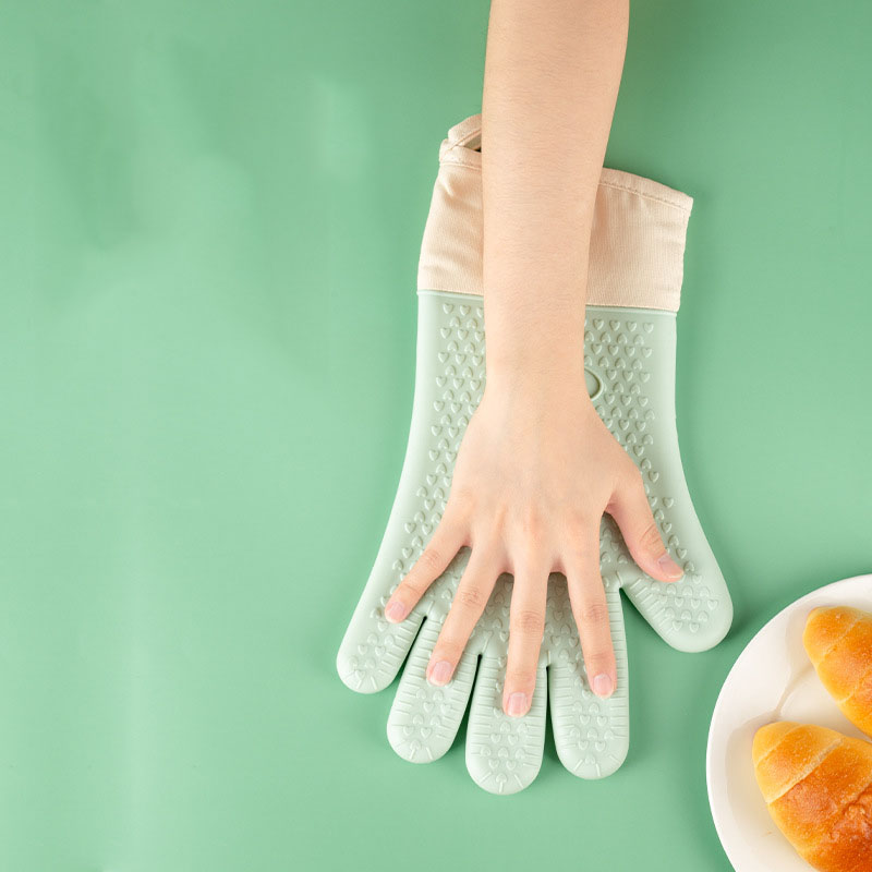 Heat Resistant Silicone Oven Mitt – Non-Slip Waterproof Kitchen Baking Glove