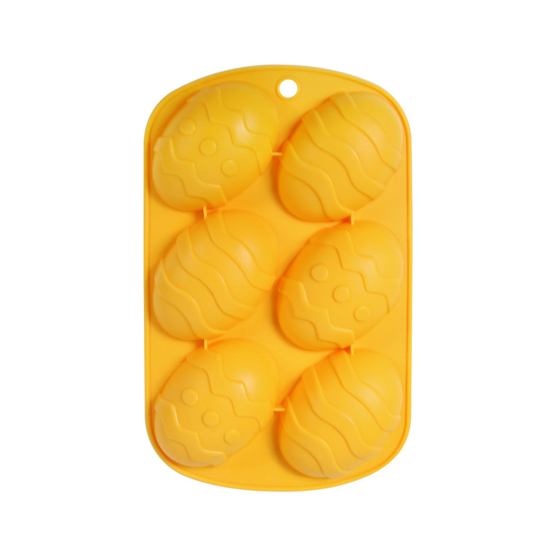 Easter Egg Silicone Mold – 6-Cavity Non-Stick Tray for Chocolate, Candy, Ice, Soap
