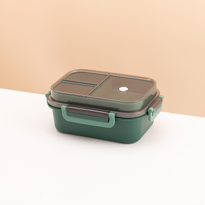 3-Compartment Leakproof Lunch Box – BPA-Free Bento Box with Utensils for Kids & Adults