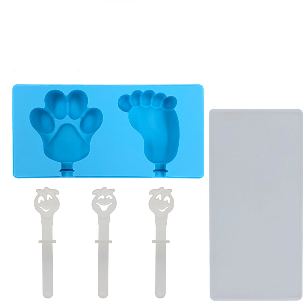 Cartoon Silicone Ice Cream Mold Set – 2-Cavity DIY Popsicle Molds in 12 Fun Shapes