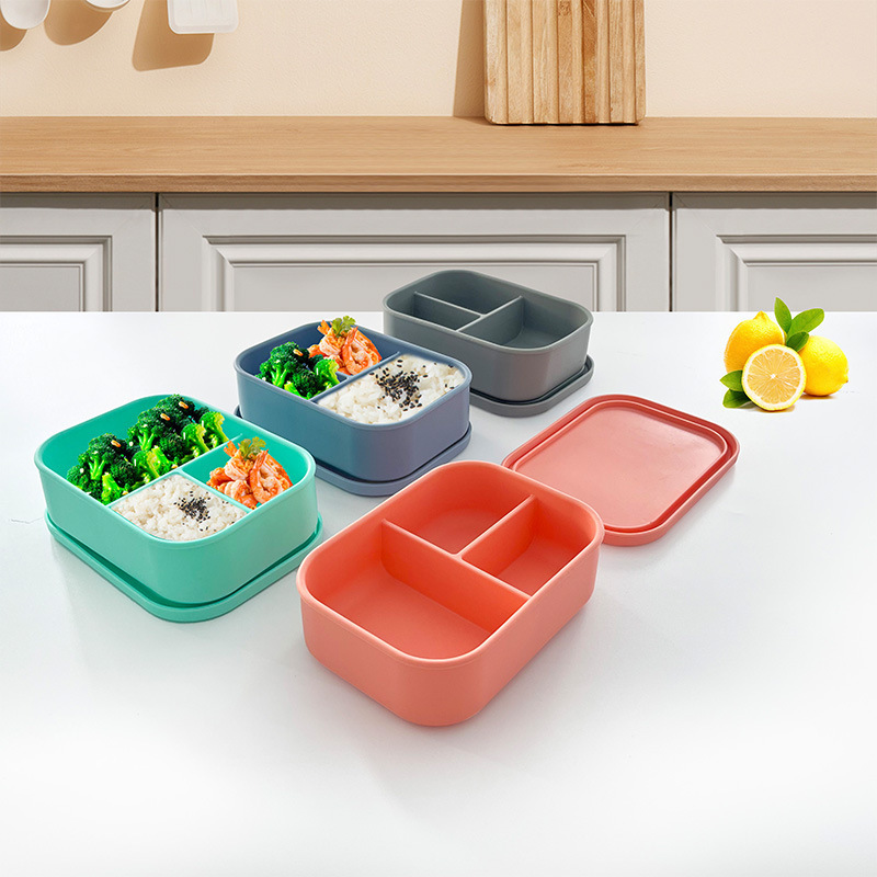 Smart Mealtime Solutions with a Portable Kitchen Silicone Bento Lunch Box