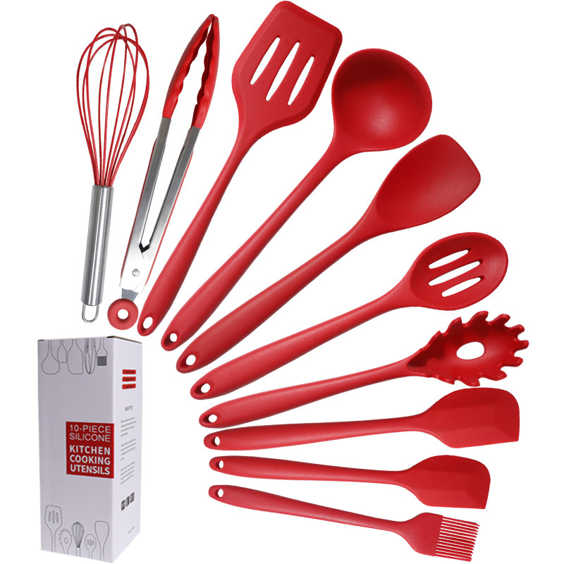 10-Piece Silicone Kitchen Utensil Set – Non-Stick Heat-Resistant Cooking Tools with Gift Box