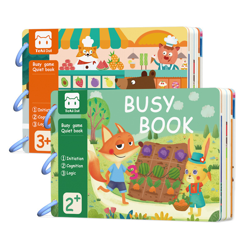 Montessori Busy Book for Toddlers – Cognitive Logic & Learning Activity Book for Kids Aged 2+