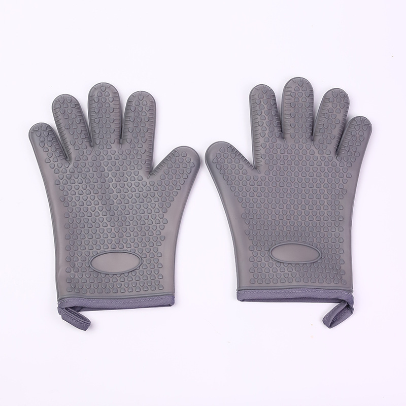 Silicone Heat Resistant Gloves – Non-Slip Waterproof Kitchen & BBQ Oven Mitts (1 Pair)