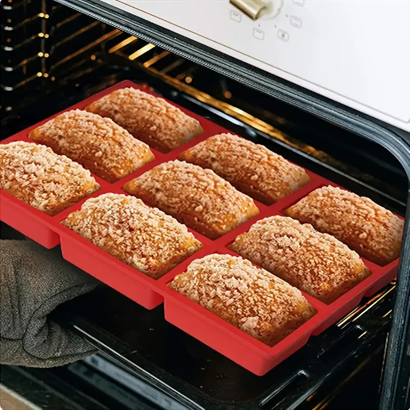 Silicone Bread Loaf Mold - Non-stick, Perfect for Baking Small Loaves (Red)