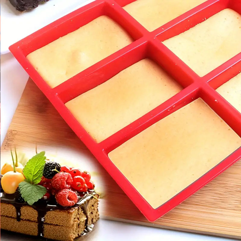 Silicone Bread Loaf Mold - Non-stick, Perfect for Baking Small Loaves (Red)
