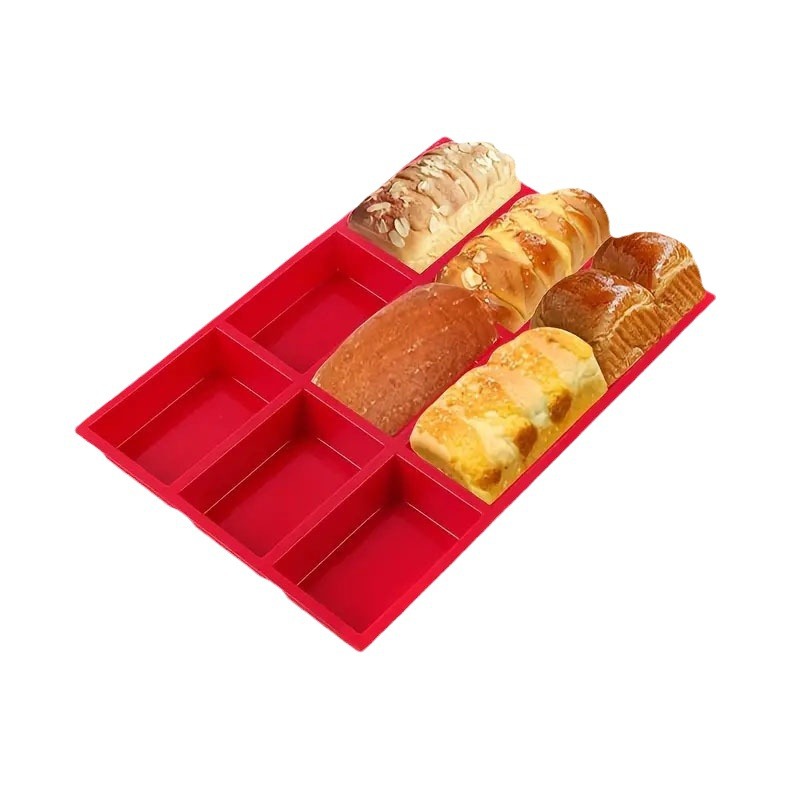 Silicone Bread Loaf Mold - Non-stick, Perfect for Baking Small Loaves (Red)