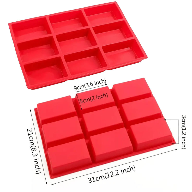 Silicone Bread Loaf Mold - Non-stick, Perfect for Baking Small Loaves (Red)