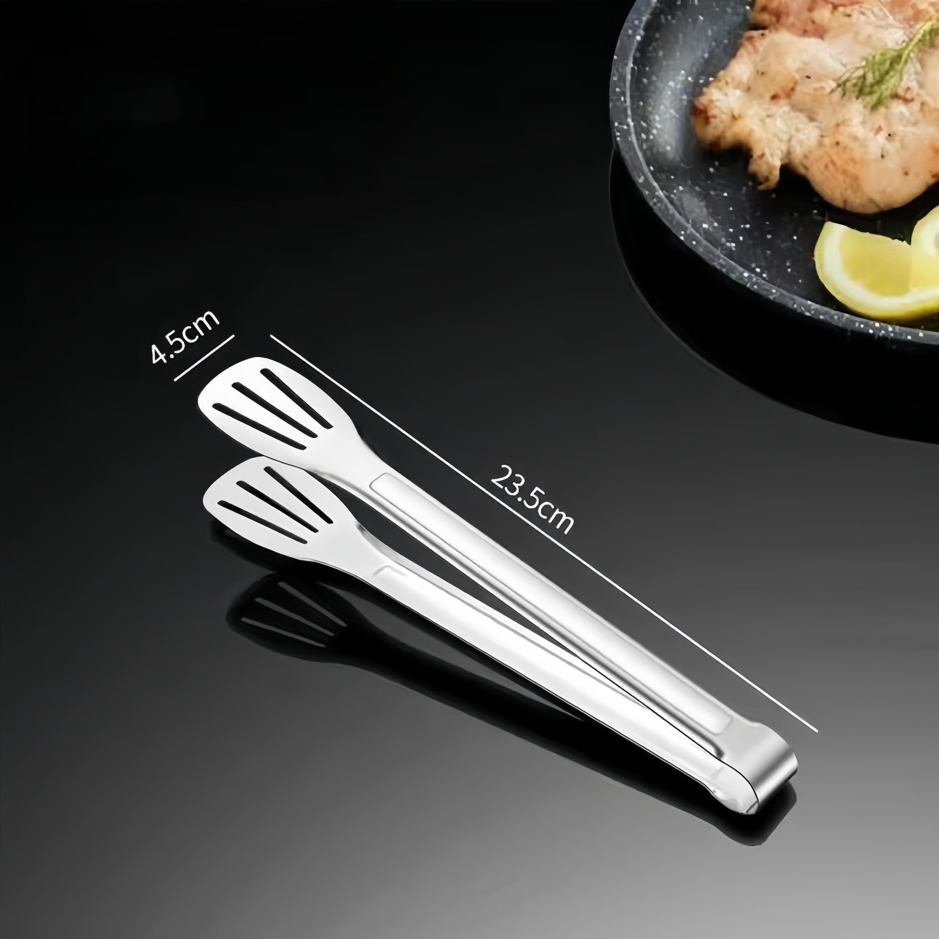 Stainless Steel Kitchen Tongs with Non-Slip Handle – 12 Inch Cooking & BBQ Tongs
