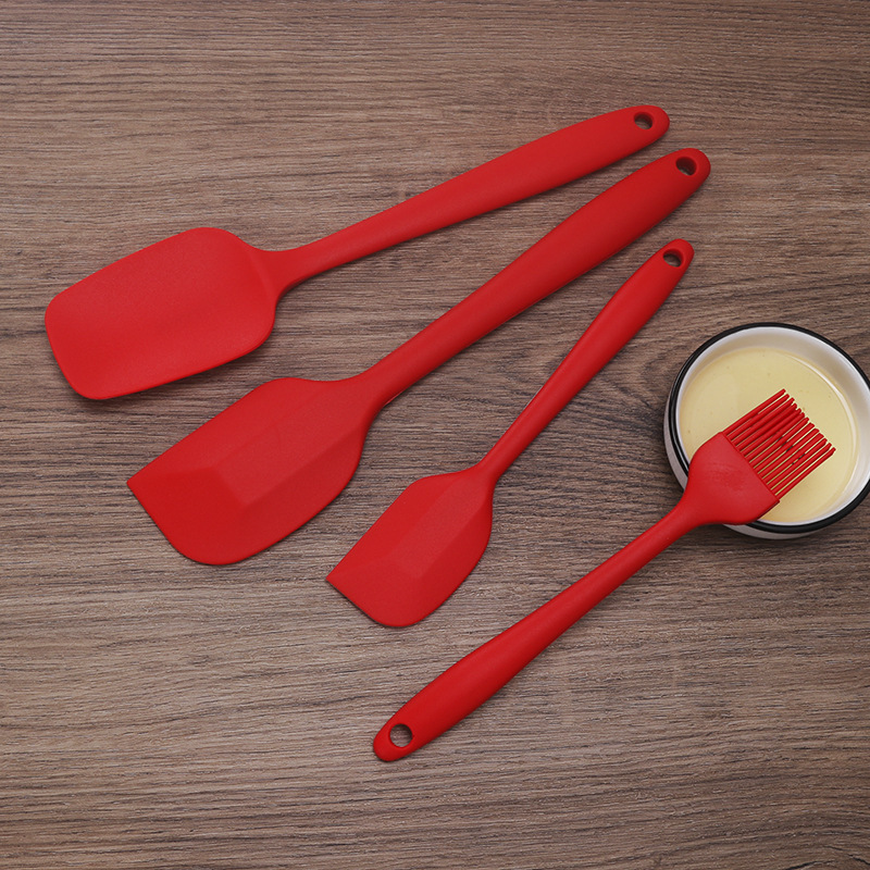 4-Piece Silicone Spatula and Basting Brush Set – Heat-Resistant Baking & Cooking Utensils