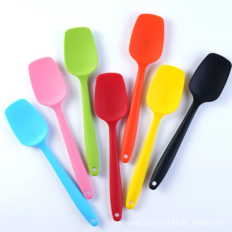 6-Piece Red Silicone Spatula Set – Heat Resistant Baking & Cooking Utensils with One-Piece Design