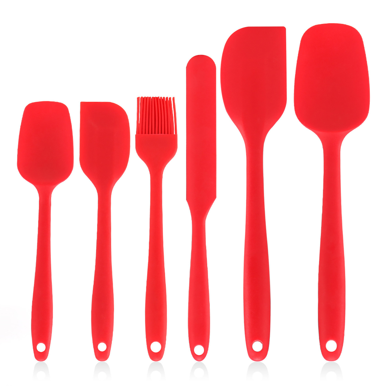 6-Piece Silicone Spatula & Basting Brush Set – Heat Resistant Non-Stick Kitchen Baking Tools