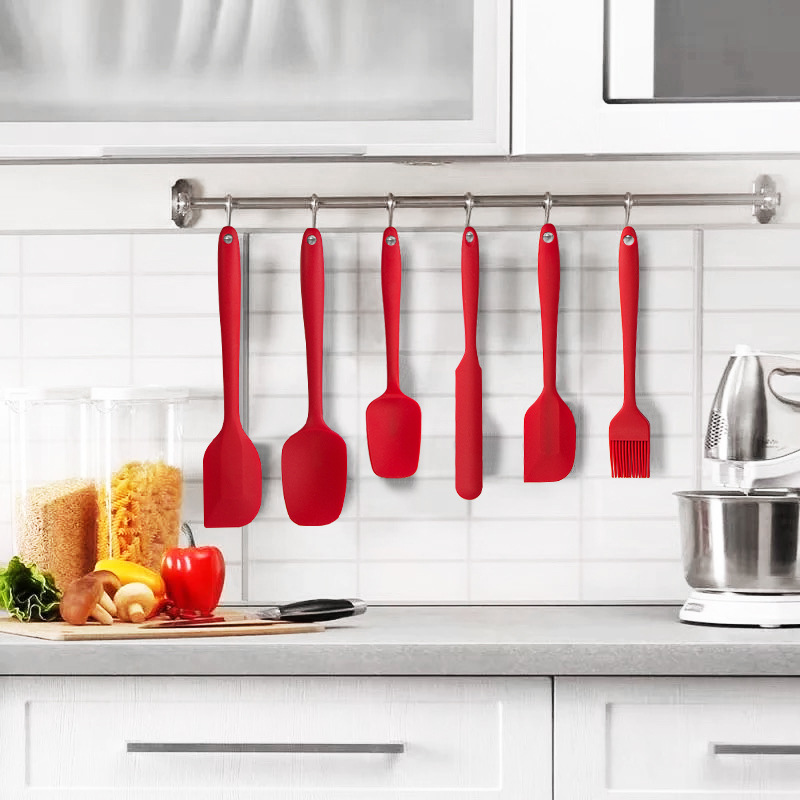 6-Piece Silicone Spatula & Basting Brush Set – Heat Resistant Non-Stick Kitchen Baking Tools
