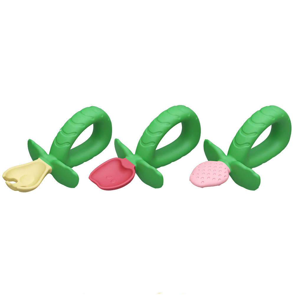 3-Piece Baby Silicone Training Spoon Set – Soft Grip Feeding Utensils for Infants & Toddlers