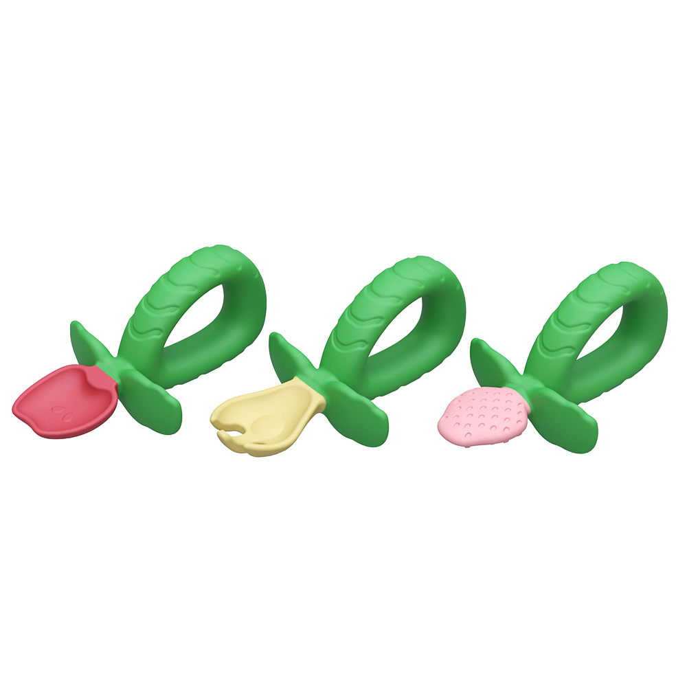 3-Piece Baby Silicone Training Spoon Set – Soft Grip Feeding Utensils for Infants & Toddlers