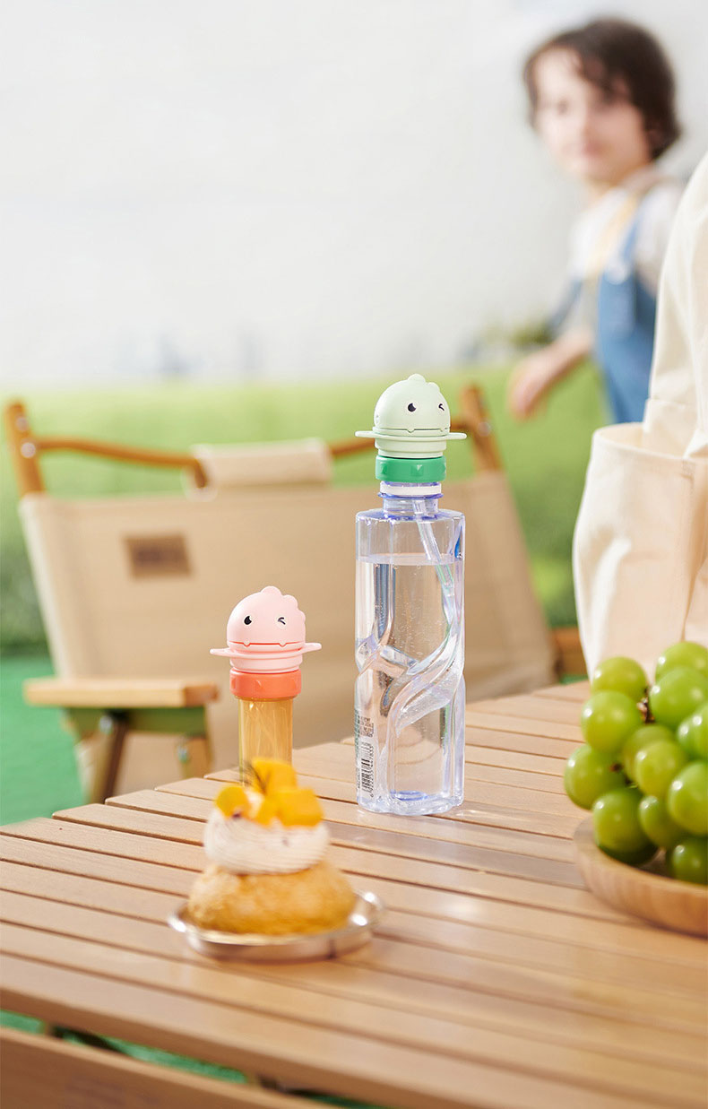 Cute Cartoon Silicone Straw Lid – Leakproof Drink Cover for Baby & Toddler Bottles