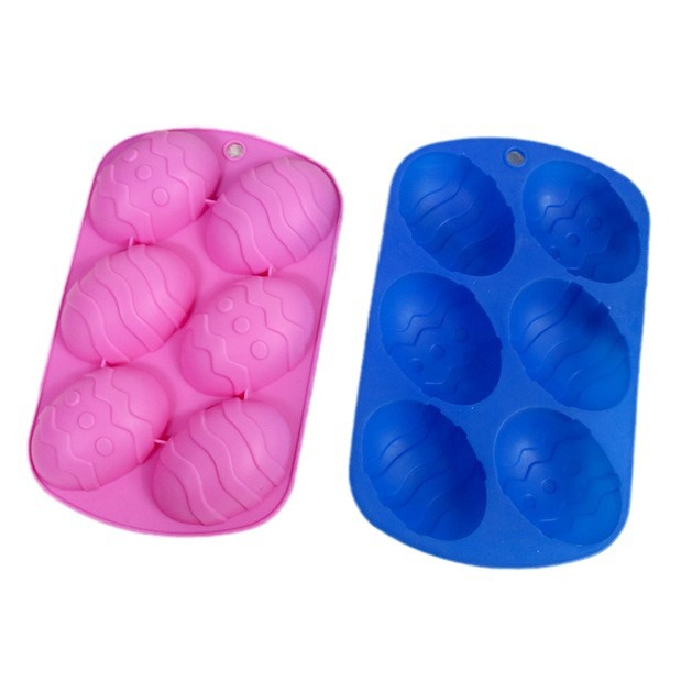 Easter Egg Silicone Mold – 6-Cavity Non-Stick Tray for Chocolate, Candy, Ice, Soap