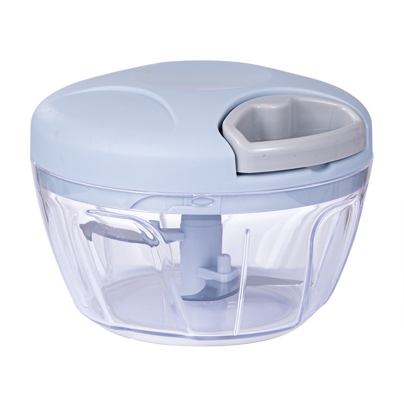 Manual Hand-Pull Food Chopper with Stainless Steel Blades – Vegetable & Fruit Cutter