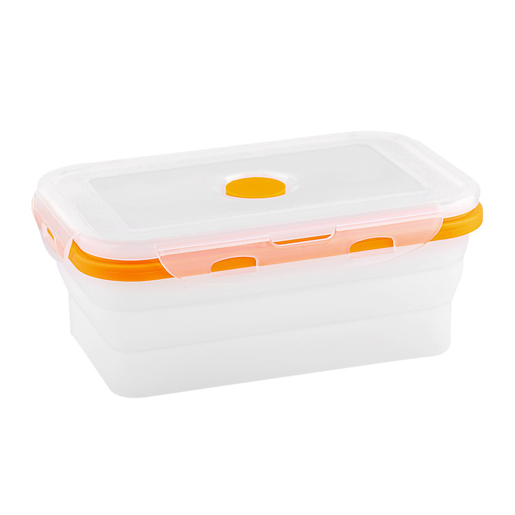 Collapsible Silicone Food Storage Containers – 4-Pack Airtight Lunch Boxes with Leakproof Lids