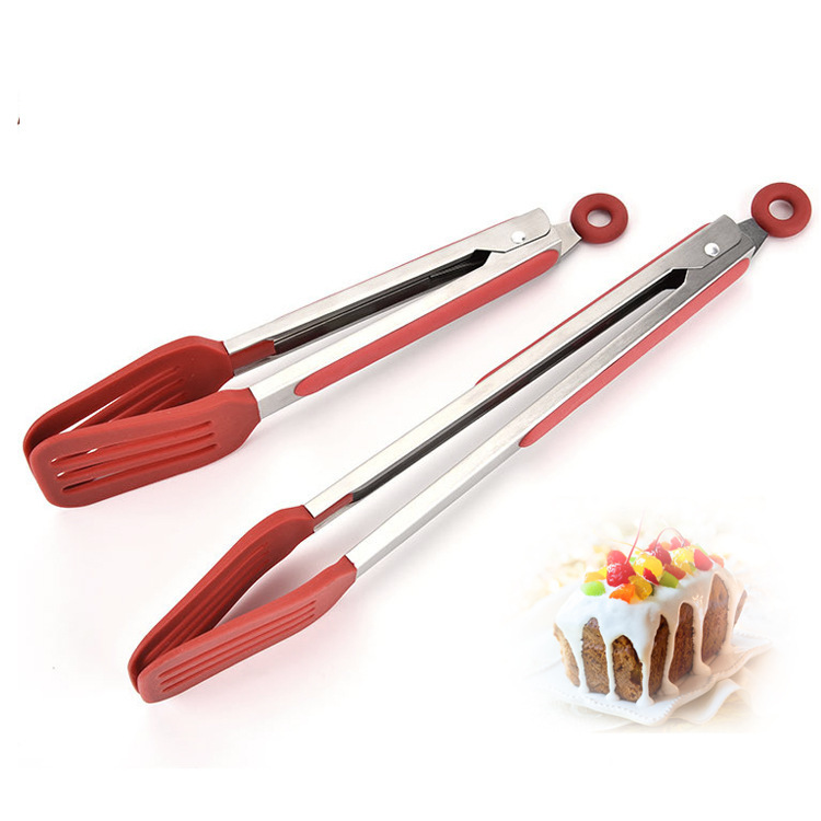 Stainless Steel & Silicone Kitchen Tongs – Non-Slip Heat Resistant Cooking Utensils (7