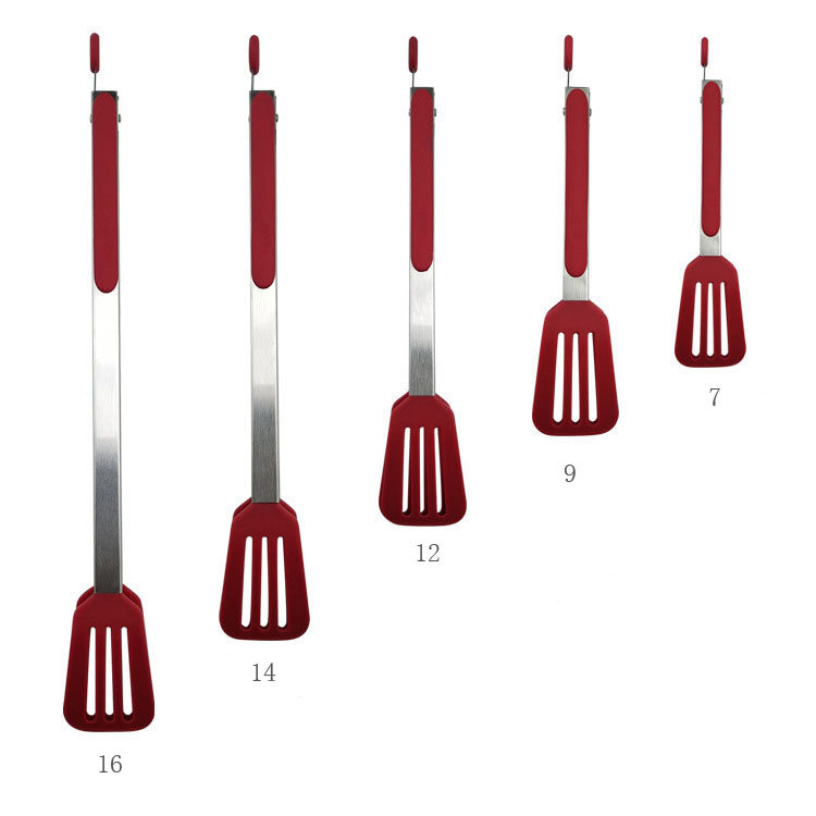 Stainless Steel & Silicone Kitchen Tongs – Non-Slip Heat Resistant Cooking Utensils (7