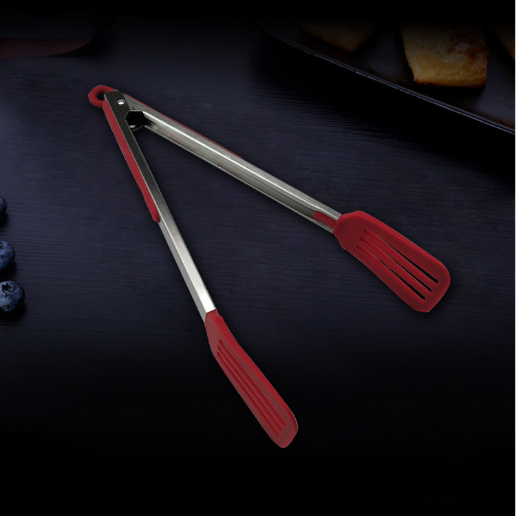 Stainless Steel & Silicone Kitchen Tongs – Non-Slip Heat Resistant Cooking Utensils (7