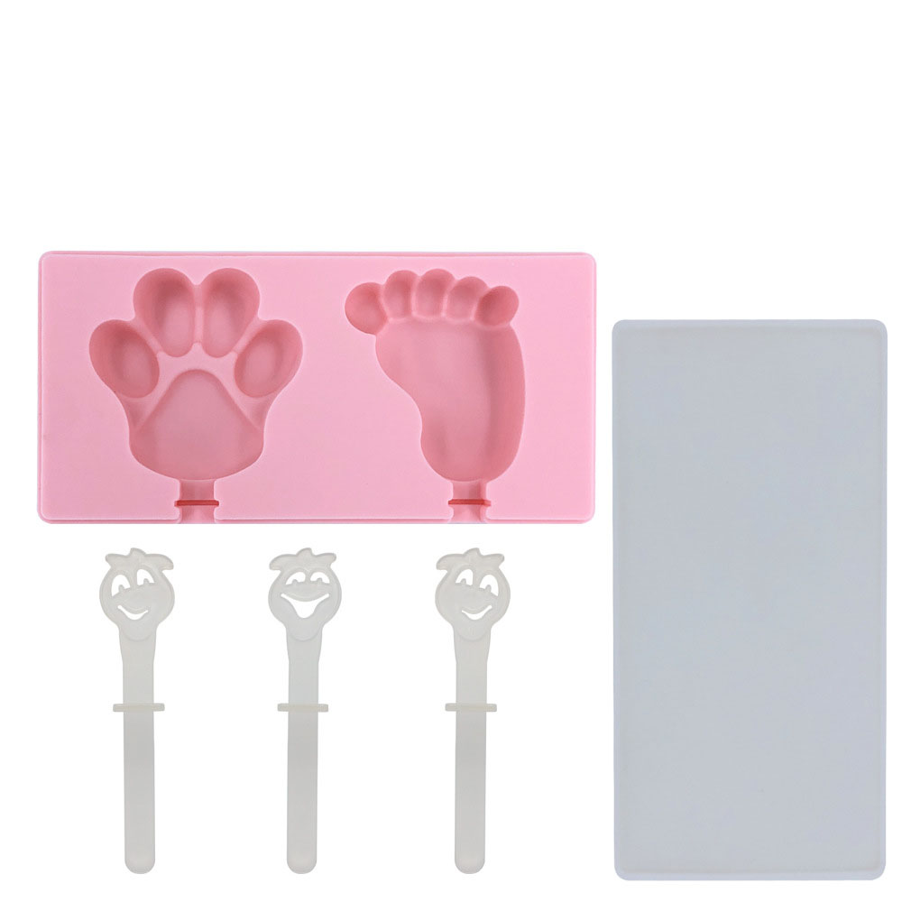 Cartoon Silicone Ice Cream Mold Set – 2-Cavity DIY Popsicle Molds in 12 Fun Shapes