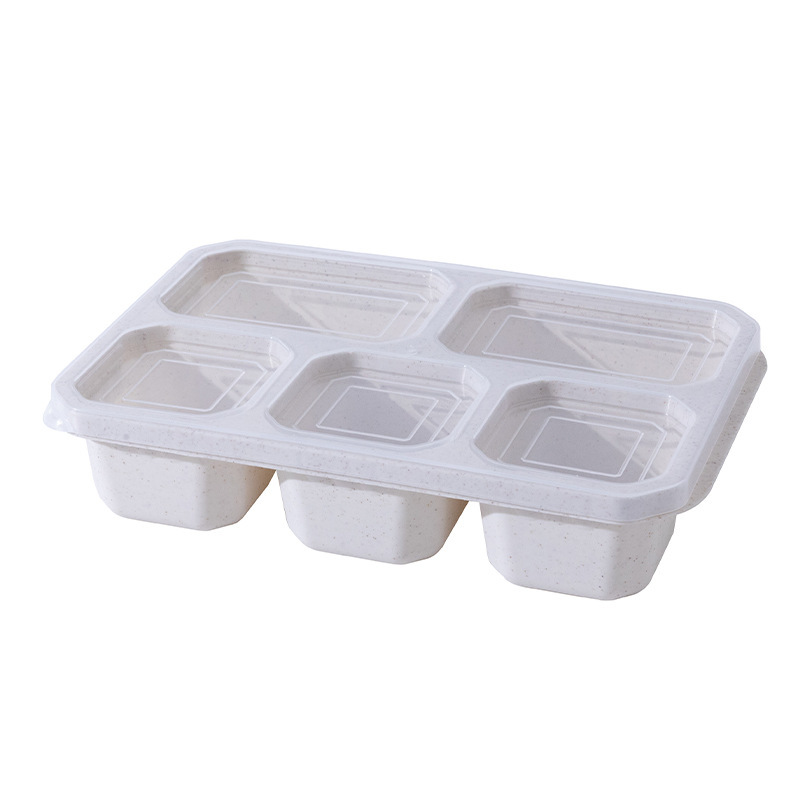 3-Compartment Snack Storage Container – Stackable Plastic Bento Lunch Box Set with Lids