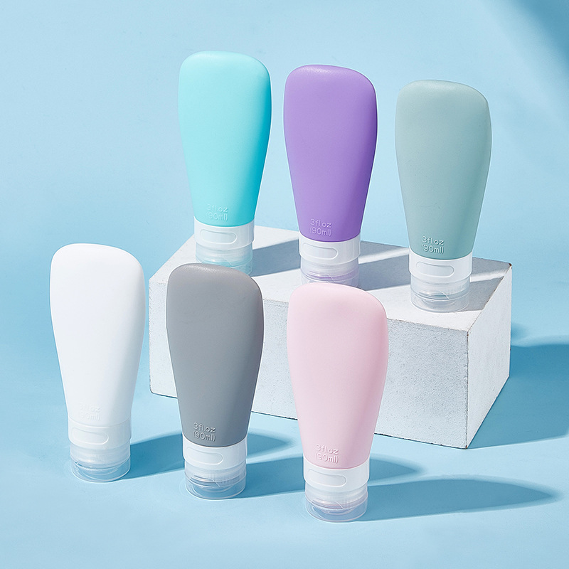 Travel Silicone Squeeze Bottles – 90ml TSA Approved Refillable Toiletry Containers
