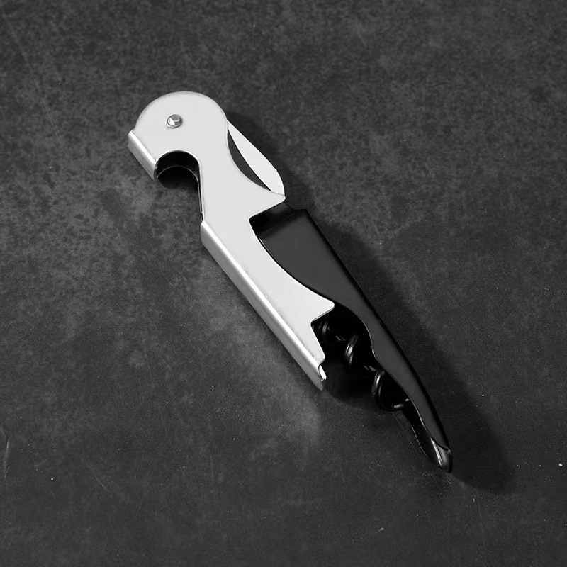 3-in-1 Waiter's Corkscrew – Double Hinged Wine Bottle Opener with Foil Cutter