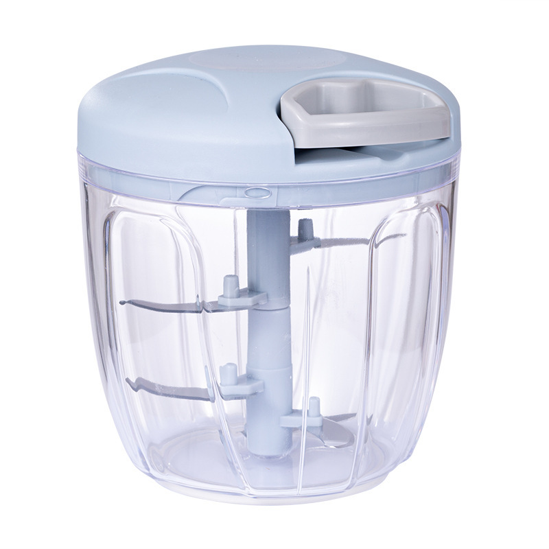 Manual Hand-Pull Food Chopper with Stainless Steel Blades – Vegetable & Fruit Cutter