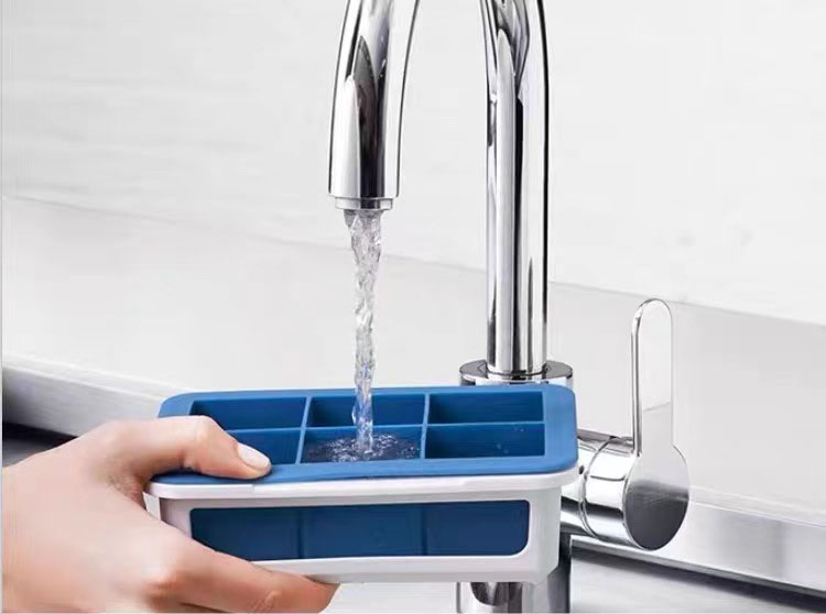 Large Square Ice Cube Tray with Easy Release & Storage Box