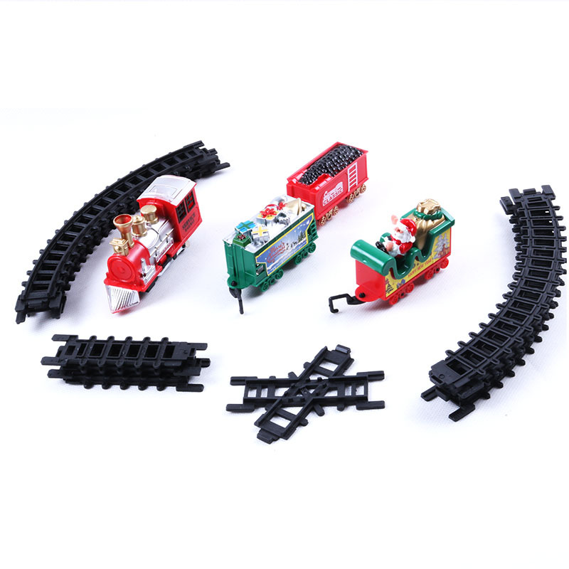 Christmas Electric Train Set with Santa – Battery Operated Toy Train with Tracks – Holiday Decoration & Kids Gift