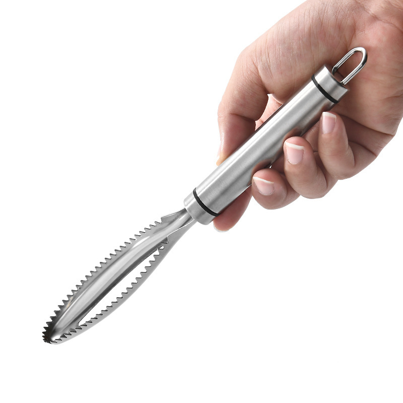 Stainless Steel Serrated Fruit Corer – Heavy Duty Apple & Pear Core Remover Tool