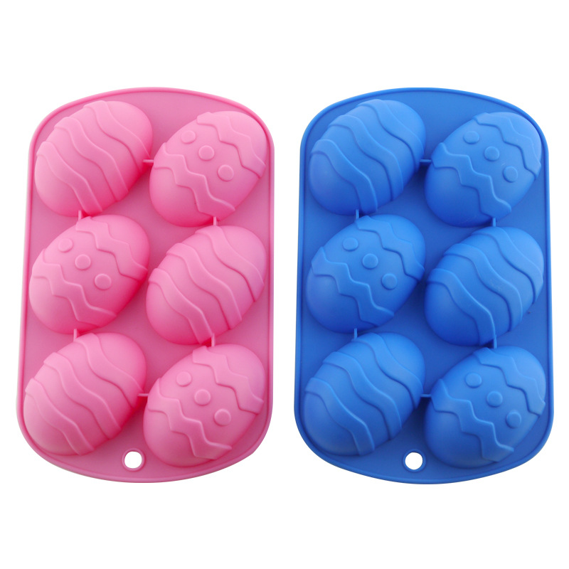 Easter Egg Silicone Mold – 6-Cavity Non-Stick Tray for Chocolate, Candy, Ice, Soap