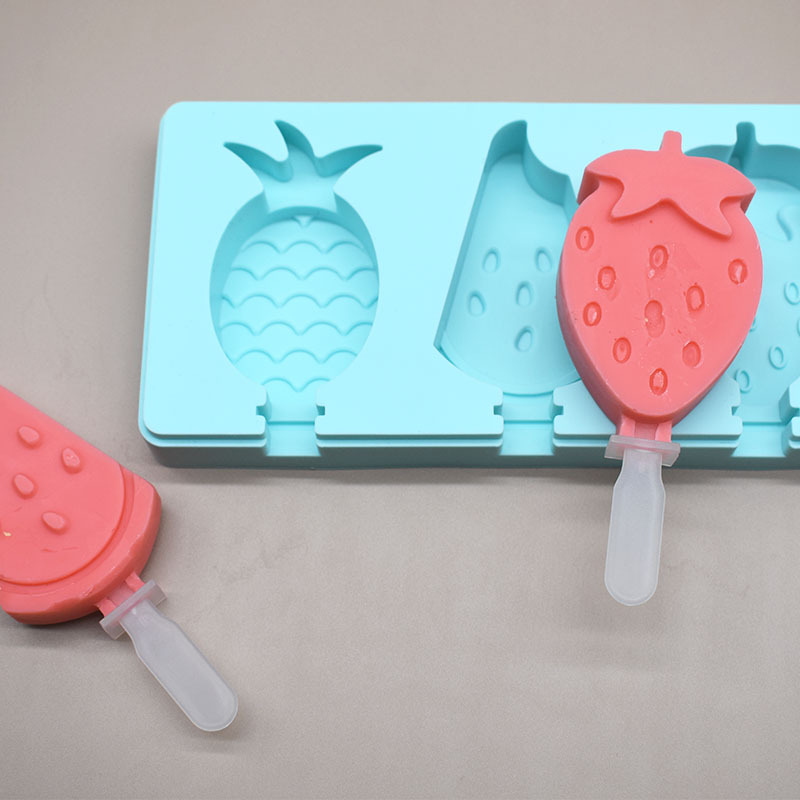 Silicone Ice Cream Mold Set – Reusable DIY Popsicle Maker Trays with Fun Cartoon Shapes