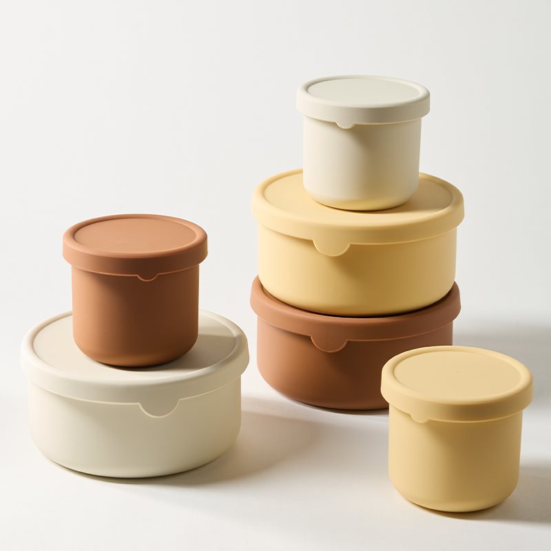 Silicone Food Storage Containers with Lids – BPA-Free, Stackable, Multi-Size Reusable Bowls