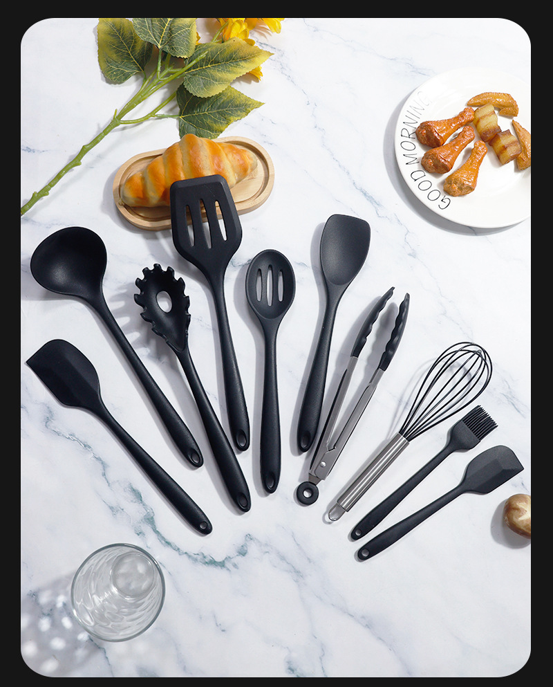 10-Piece Silicone Kitchen Utensil Set – Non-Stick Heat-Resistant Cooking Tools with Gift Box