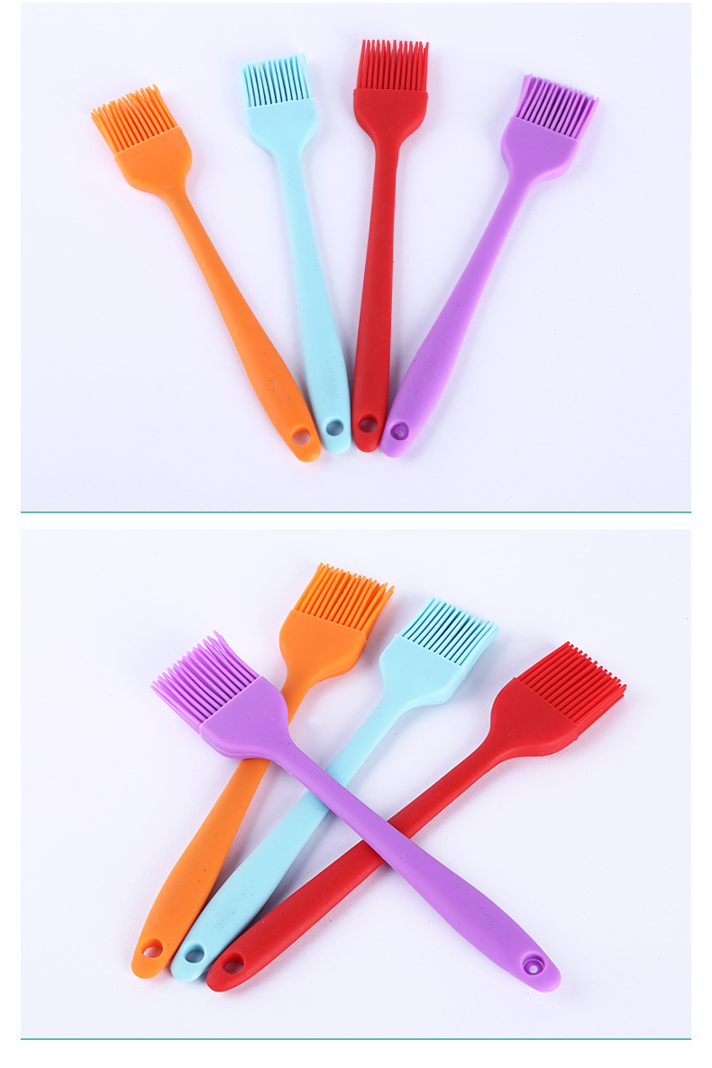 Silicone Basting Brush Set – Heat Resistant BBQ & Pastry Oil Brushes (4 Colors)