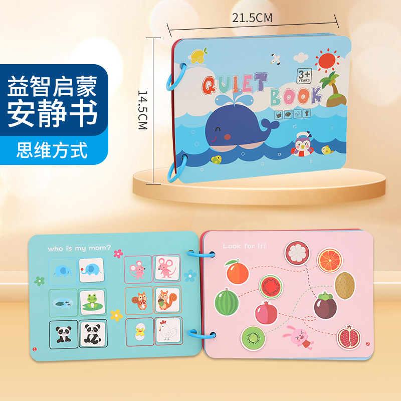 Quiet Book for Toddlers – Montessori Educational Activity Book for Kids Aged 3+